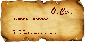 Okenka Csongor névjegykártya