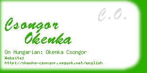 csongor okenka business card